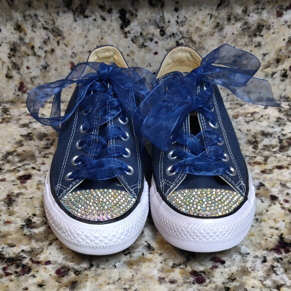 Converse All Star X Swarovski Crystal Bling Women's SIZE 8 NEW WITHOUT TAGS/BOX - Picture 2 of 9